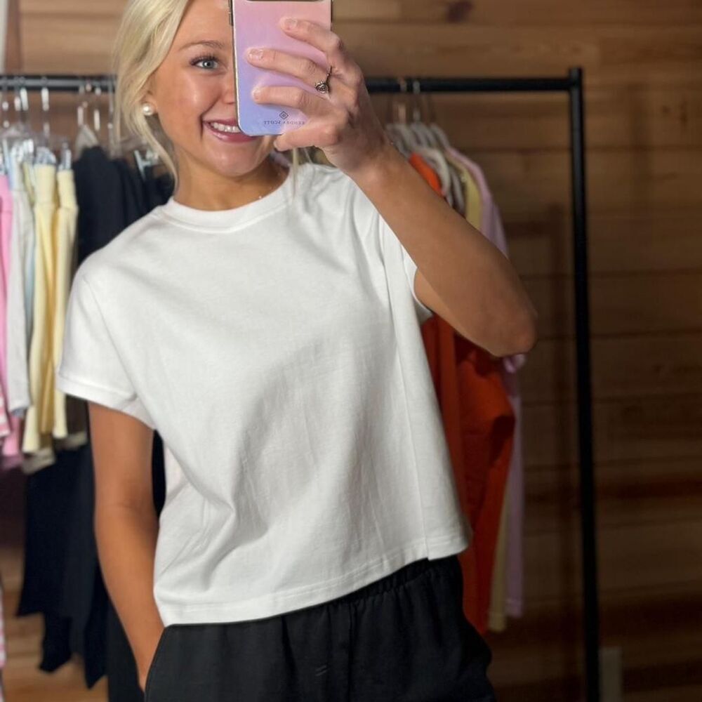NWT zenana white t shirt - Picture 3 of 3